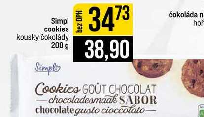 Simpl cookies kousky čokolády 200 g