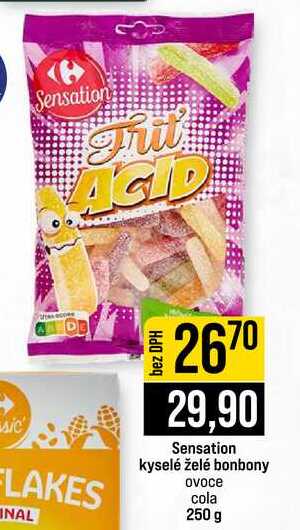 Sensation kyselé želé bonbony ovoce cola 250 g 