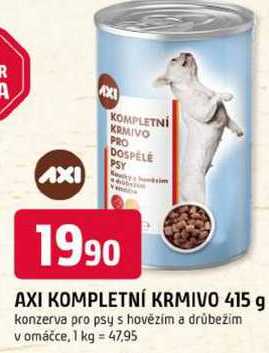 AXI KOMPLETNÍ KRMIVO 415 g konzerva pro psy 