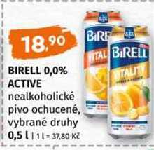 BIRELL 0,0% ACTIVE nealkoholické pivo ochucené, vybrané druhy 0,5l