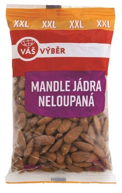VÁŠ VÝBĚR Mandle jádra neloupaná, 500 g