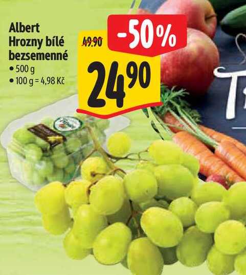 Albert Hrozny bílé bezsemenné 500 g