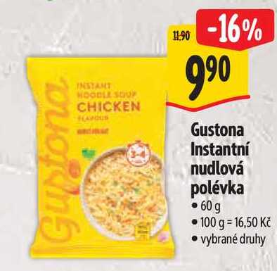   Gustona Instantní nudlová polévka 60 g  