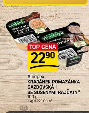 KRAJÁNEK POMAZÁNKA GAZDOVSKÁ | SE SUŠENÝMI RAJČATY* 100 g