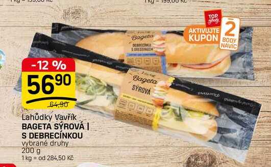 BAGETA SÝROVÁ | S DEBRECÍNKOU vybrané druhy 200 g