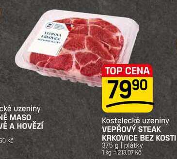 VEPŘOVÝ STEAK KRKOVICE BEZ KOSTI 375 g | plátky 