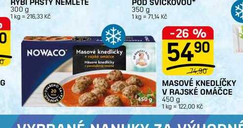 MASOVÉ KNEDLÍČKY V RAJSKÉ OMÁČCE 450 g
