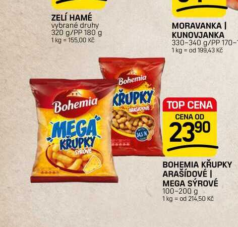 BOHEMIA KŘUPKY ARAŠÍDOVÉ | MEGA SÝROVÉ 100-200 g