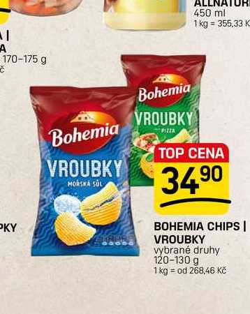BOHEMIA CHIPS | VROUBKY vybrané druhy 120-130 g