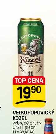 VELKOPOPOVICKÝ KOZEL vybrané druhy 0,5|| plech