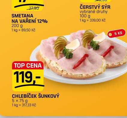 CHLEBÍČEK ŠUNKOVÝ 5 x 75 g