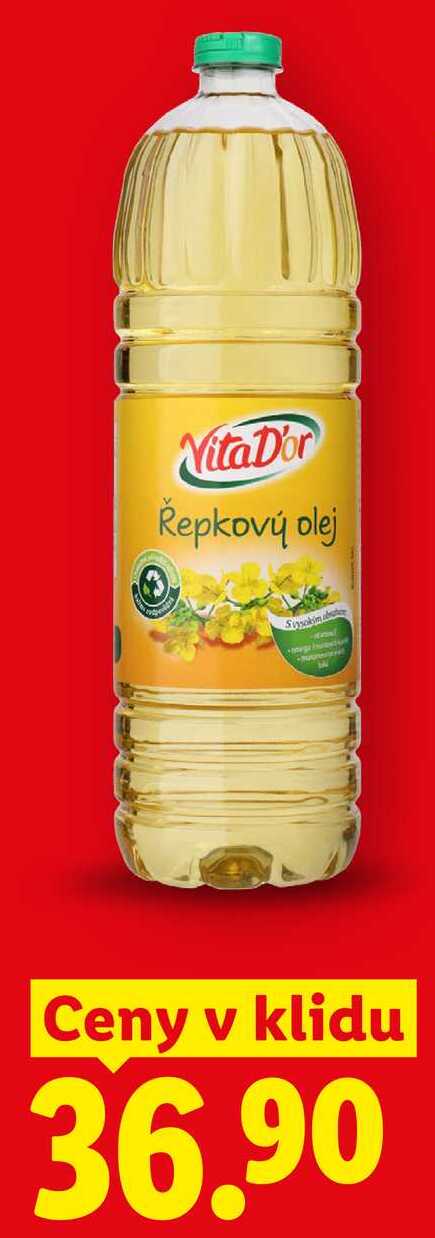 VitaDor Repkový olej , Ceny v klidu
