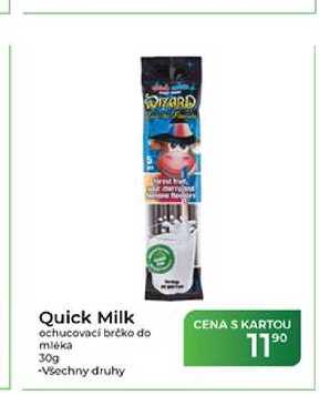 Quick Milk ochucovací brčko do mléka 30g