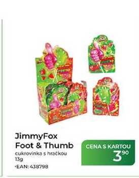 JimmyFox Foot & Thumb cukrovinka s hračkou 13g