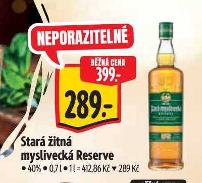  Stará žitná myslivecká Reserve 40% 0,7 l