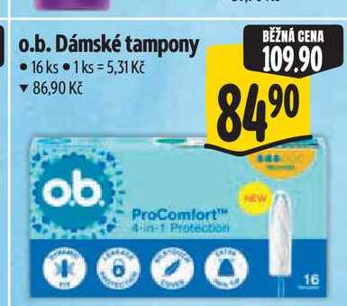 o.b. Dámské tampony  16 ks  