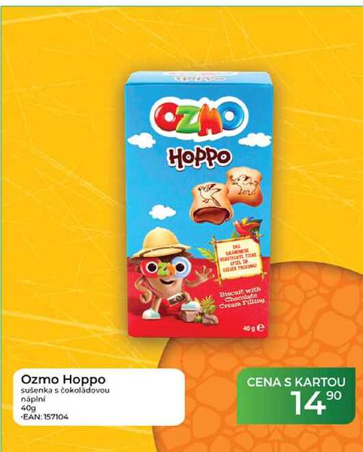 Ozmo Hoppo sušenka s čokoládovou náplní 40g