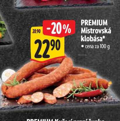 PREMIUM Mistrovská klobása 100 g