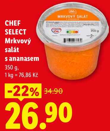 CHEF SELECT Mrkvový salát s ananasem, 350 g
