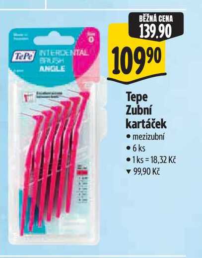 Tepe Zubní kartáček mezizubní 6ks