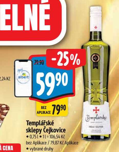 Templářské sklepy Čejkovice 0,75 l