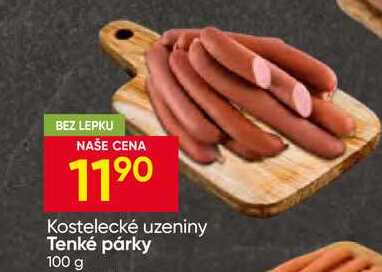 Kostelecké uzeniny Tenké párky 100 g
