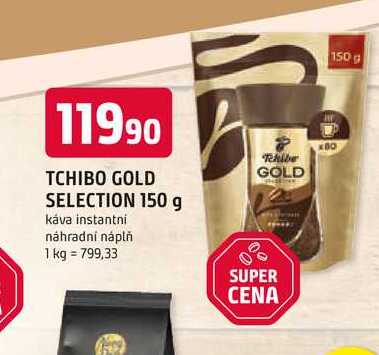 TCHIBO GOLD SELECTION 150 g káva instantní náhradní náplň 