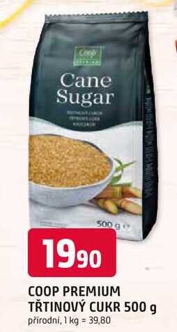 COOP PREMIUM TŘTINOVÝ CUKR 500 g