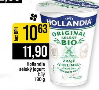 Hollandia selský jogurt bílý 180 g