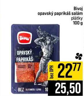 Bivoj opavský paprikáš salám plátky 100 g