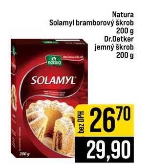 Natura Solamyl bramborový škrob 200 g Dr.Oetker jemný škrob 200 g