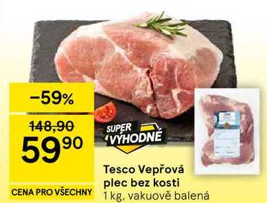 Tesco Vepřová plec bez kosti, 1 kg