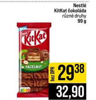 Nestlé KitKat čokoláda různé druhy 99 g 