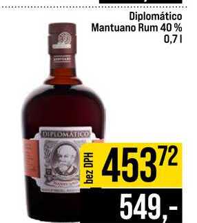 Diplomático Mantuano Rum 40% 0,7l