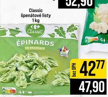 Classic špenátové listy 1kg