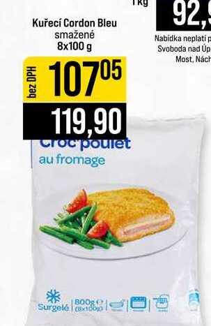 Kuřecí Cordon Bleu smažené 8x100 g