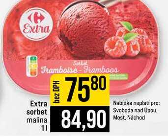 Extra sorbet malina 1l