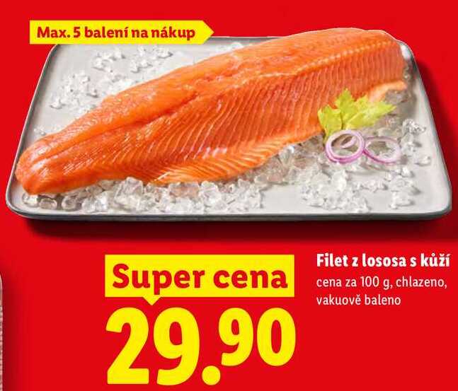 Filet z lososa s kůž, cena za 100 g