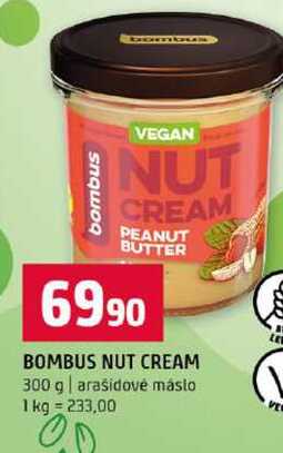 BOMBUS NUT CREAM 300 g arašidové máslo
