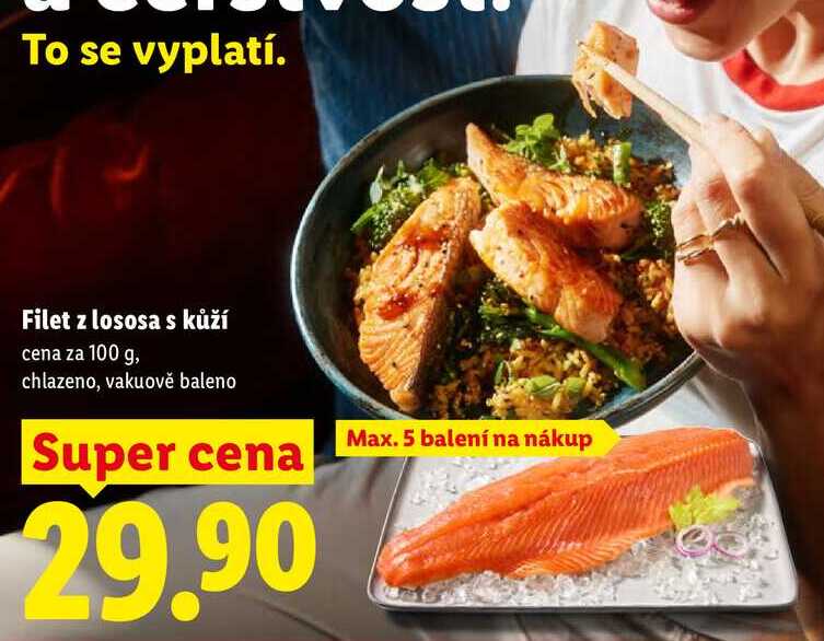 Filet z lososa s kůží cena, za 100 g