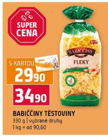 BABIČČINY TĚSTOVINY 330 g vybrané druhy