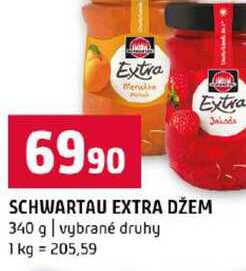 SCHWARTAU EXTRA DŽEM 340 g vybrané druhy