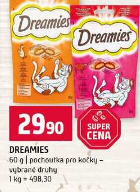 Dreamies 60 g pochoutka pro kočky vybrané druhy