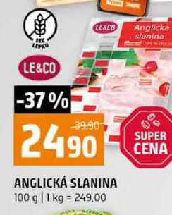ANGLICKÁ SLANINA 100 g