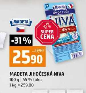 MADETA JIHOČESKÁ NIVA 100 g 45% tuku