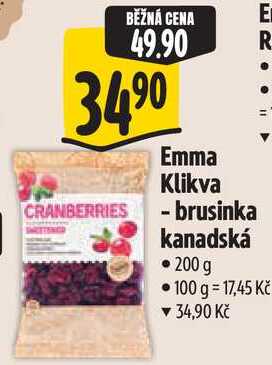 Emma Klikva - brusinka kanadská, 200 g