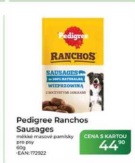 Pedigree Ranchos Sausages měkké masové pamlsky pro psy 60g