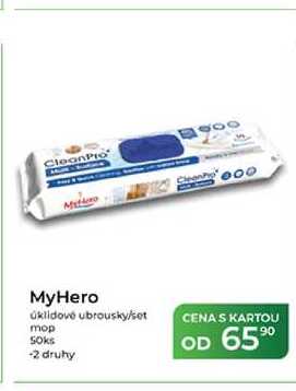 MyHero úklidové ubrousky/set mop 50ks