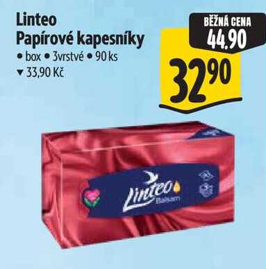 Linteo Papírové kapesníky, 90 ks