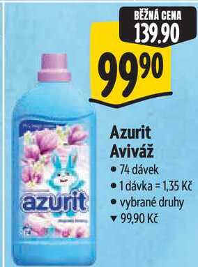 Azurit Aviváž, 74 dávek
